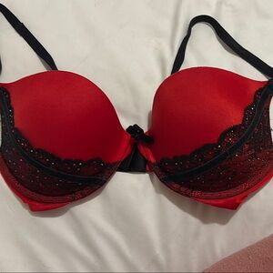 Elegant Red Lace Bra